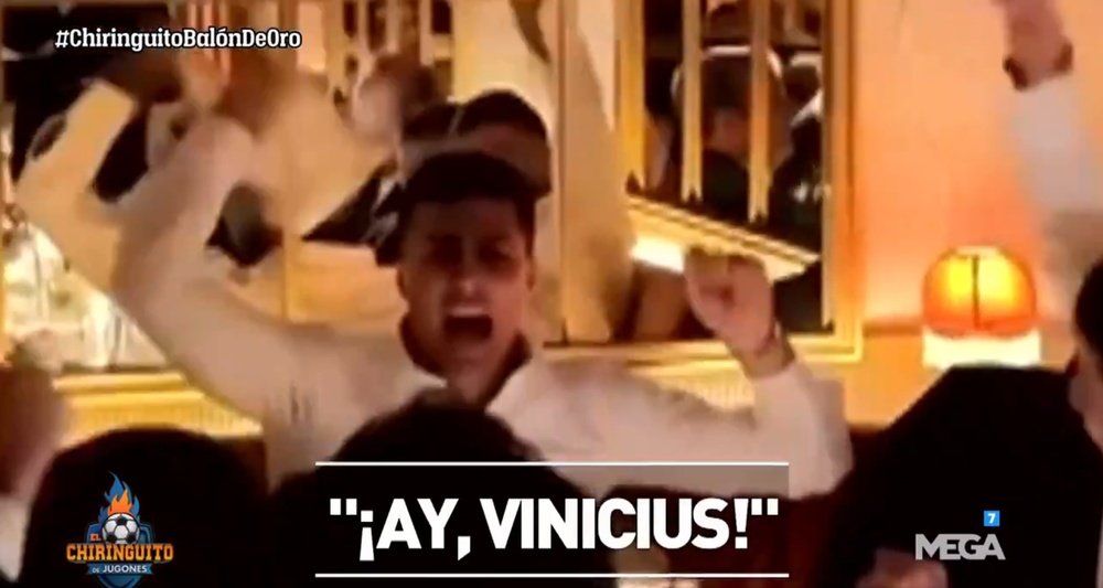 Rodri se moque de Vinicius. Capture/elchiringuitotv