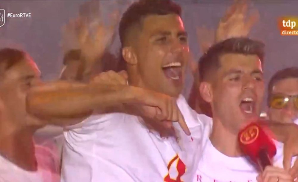 One match ban for Rodri and Morata. Screenshot/Teledeporte