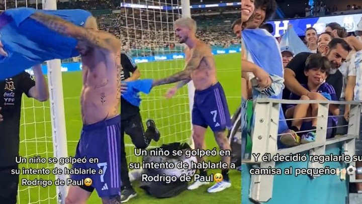 De Paul applauded after gesture in Argentina's win v Honduras