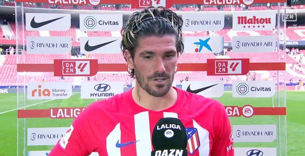 De Paul spoke about Atletico's season. Screenshot/DAZN
