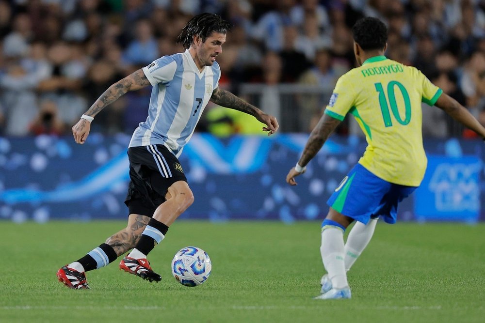 Rodrigo de Paul stressed Argentina's superiority over the last six years. EFE