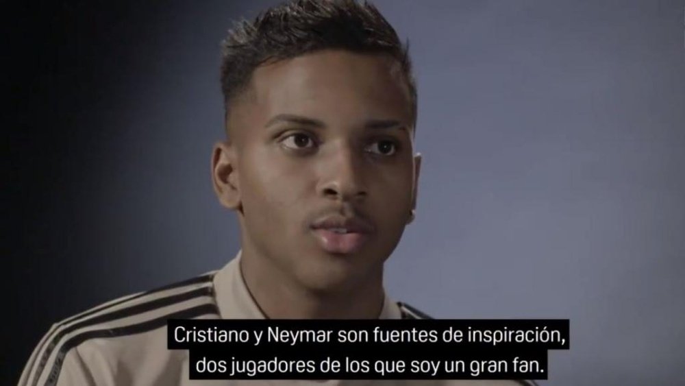 Rodrygo reveló que sus referentes actuales son Cristiano y Neymar. Captura/DAZN