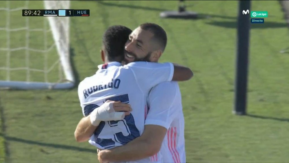 Benzema made it 4-1. Screenshot/MovistarLaLiga