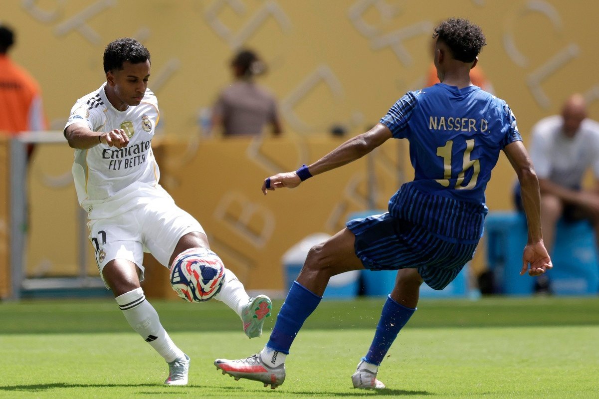 Rodrygo está en la cuerda floja en el Madrid. EFE