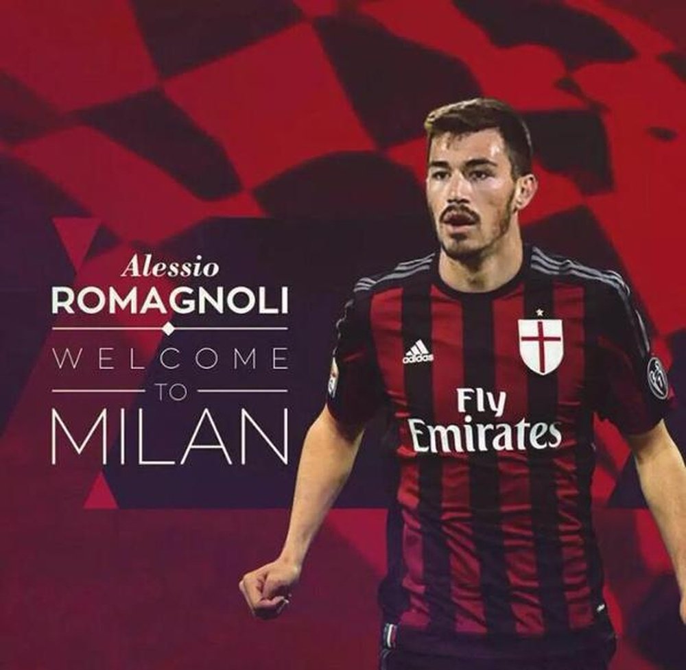 Romagnoli, nuevo jugador del AC Milan. Twitter
