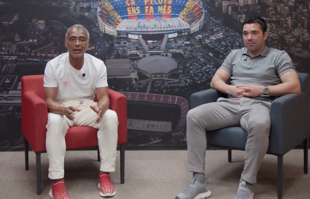 Deco repasó el fútbol con Romário. Captura/YouTube/RomarioTV