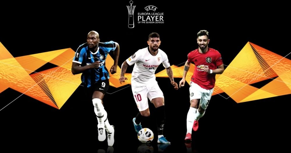 Lukaku, Banega y Bruno Fernandes son los elegidos. UEFA