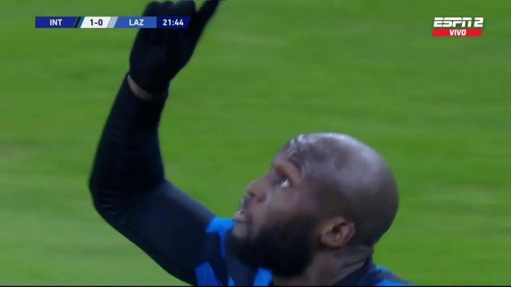 Lukaku penalty makes it 1-0 Inter. Screenshot/ESPN