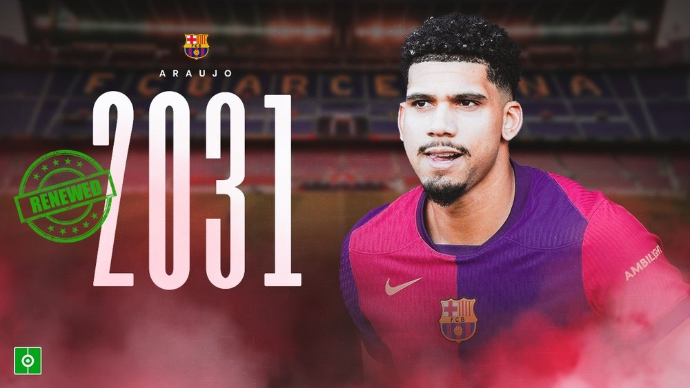 Ronald Araujo puts pen to paper on a new six-year contract with Barcelona. BeSoccer