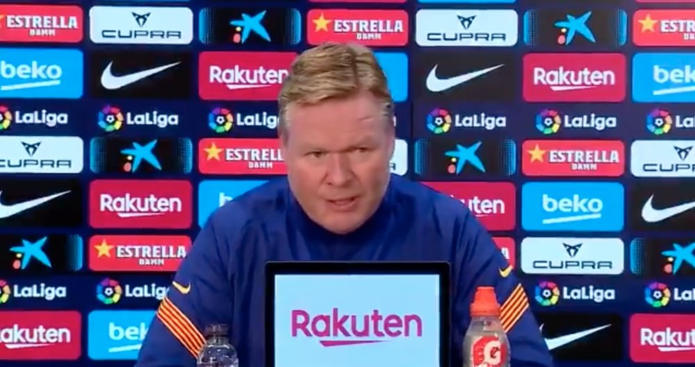 Koeman parle des retours de Messi et De Jong. Captura/BarçaTV