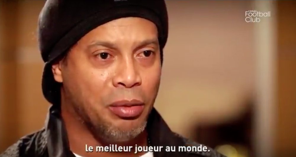 Ronaldinho thinks Mbappe is the best upcoming player. Twitter/CanalFootClub