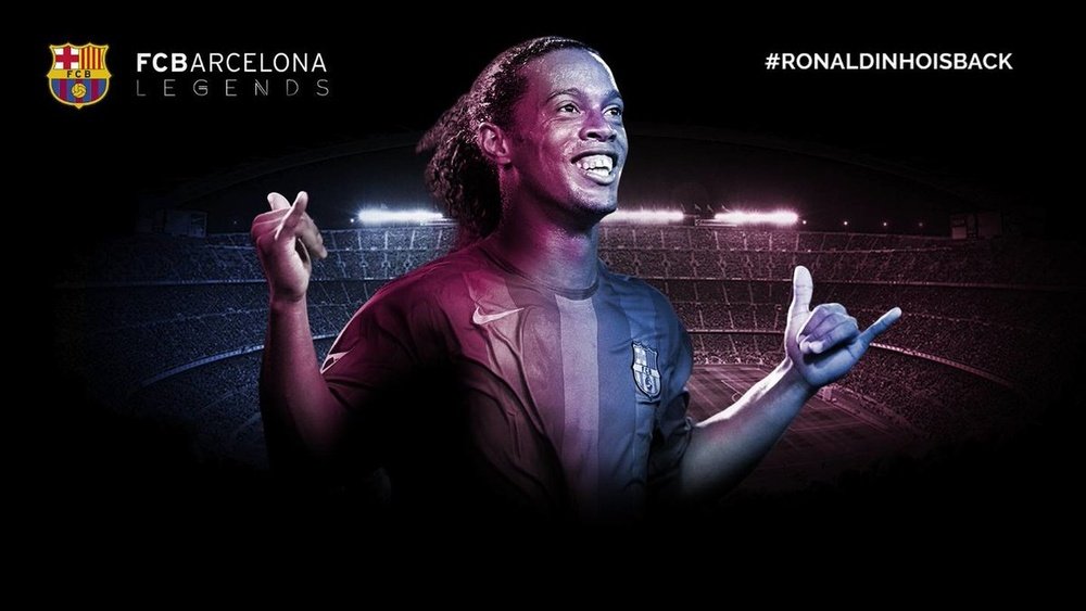 Ronaldinho is the club's new ambassador. FCBarcelona