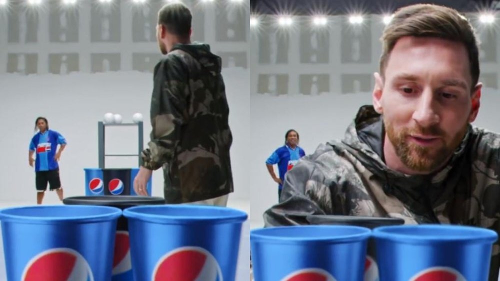 Pepsi reúne Messi e Ronaldinho Gaúcho em um anúncio genial. Capturas/Pepsi