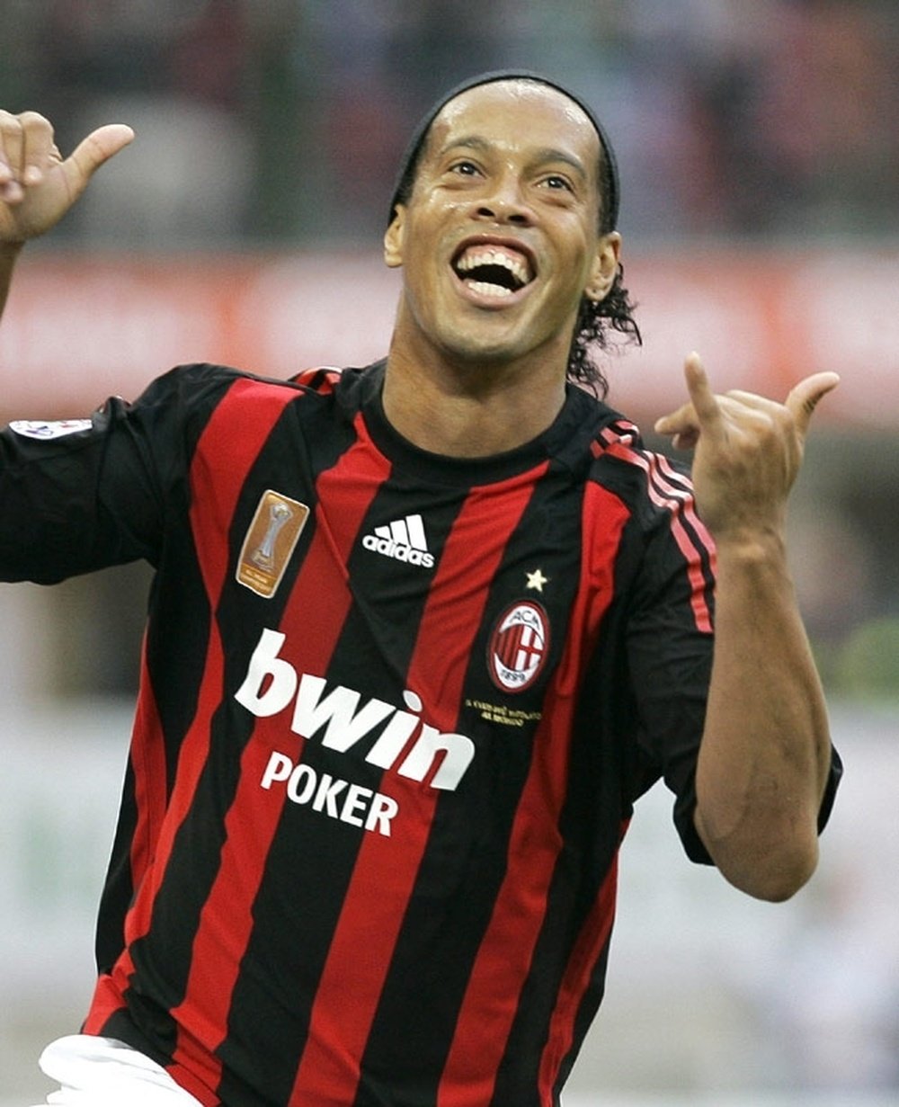 Ronaldinho, en su etapa en el Milan. Twitter