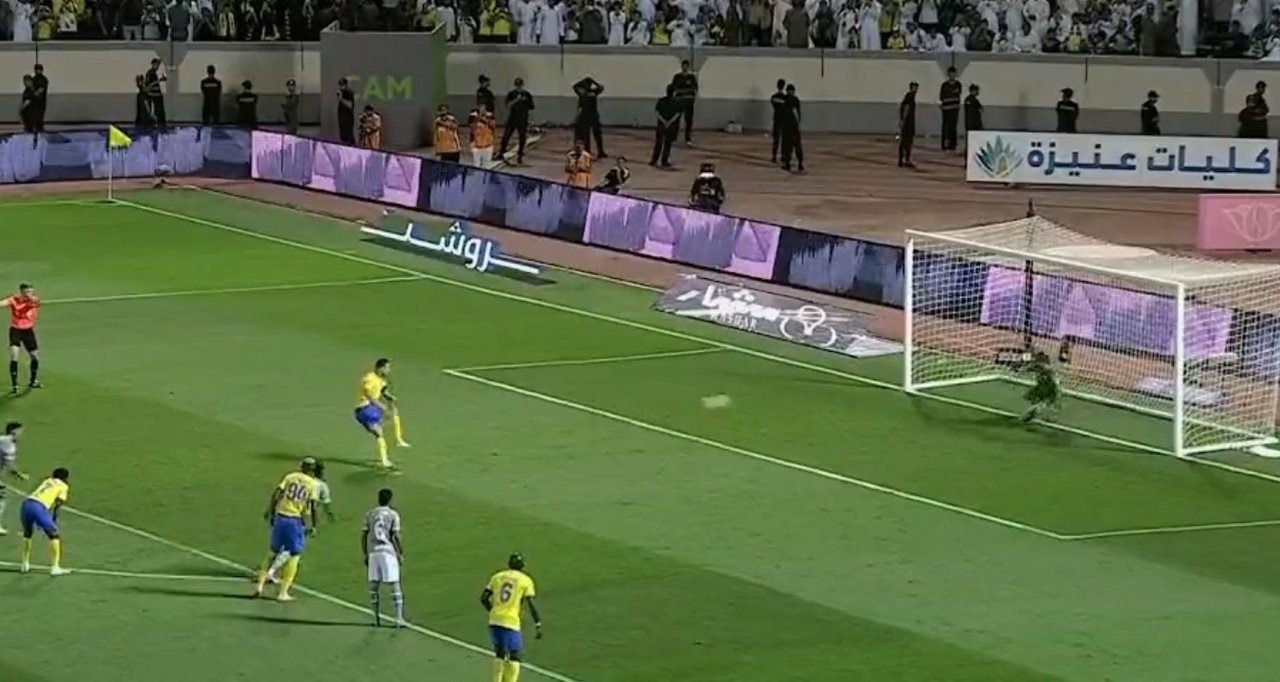 Ronaldo scored his tenth goal of the season on Friday. Screenshot/SSC