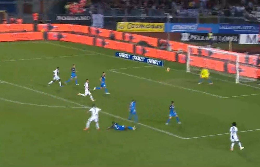 Ronaldo scored a superb goal against Empoli. Captura/Gol