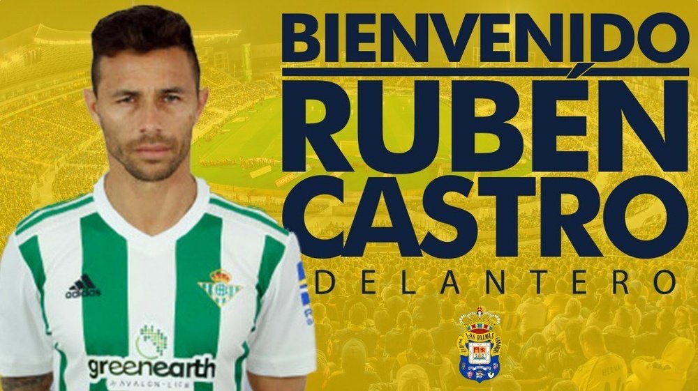 Rubén Castro ficha por Las Pamas. Twitter/UDLP_Oficial