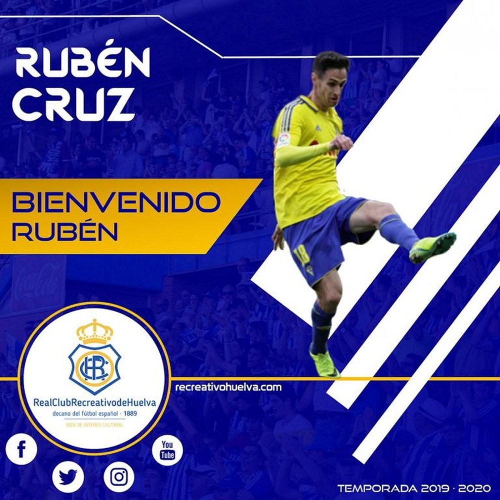 Rubén Cruz, nuevo jugador del Recreativo de Huelva. RecreOficial