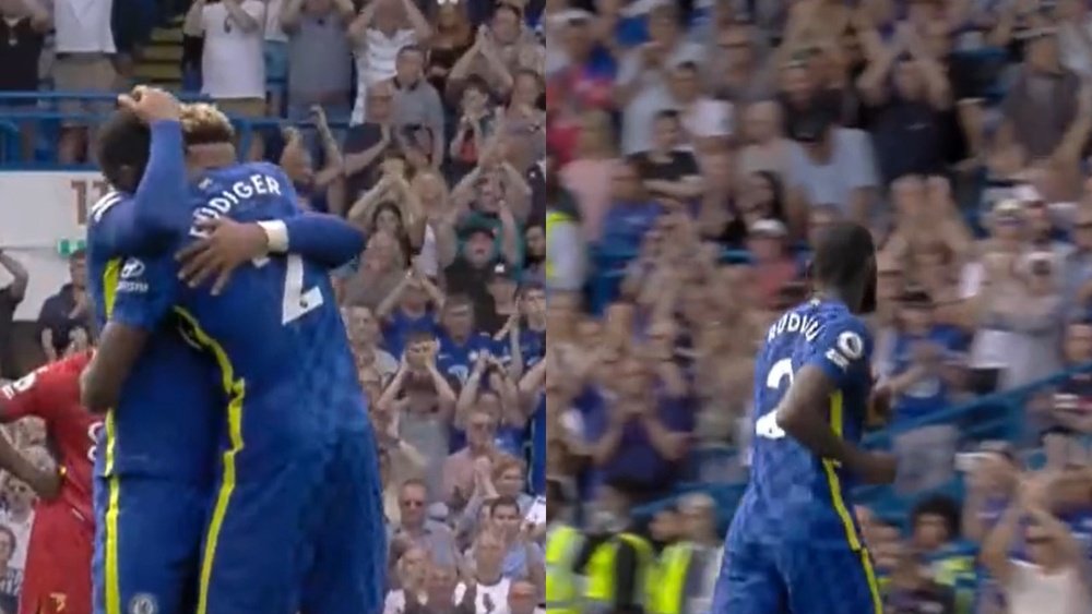 Antonio Rüdiger se despediu da torcida do Chelsea.DAZN