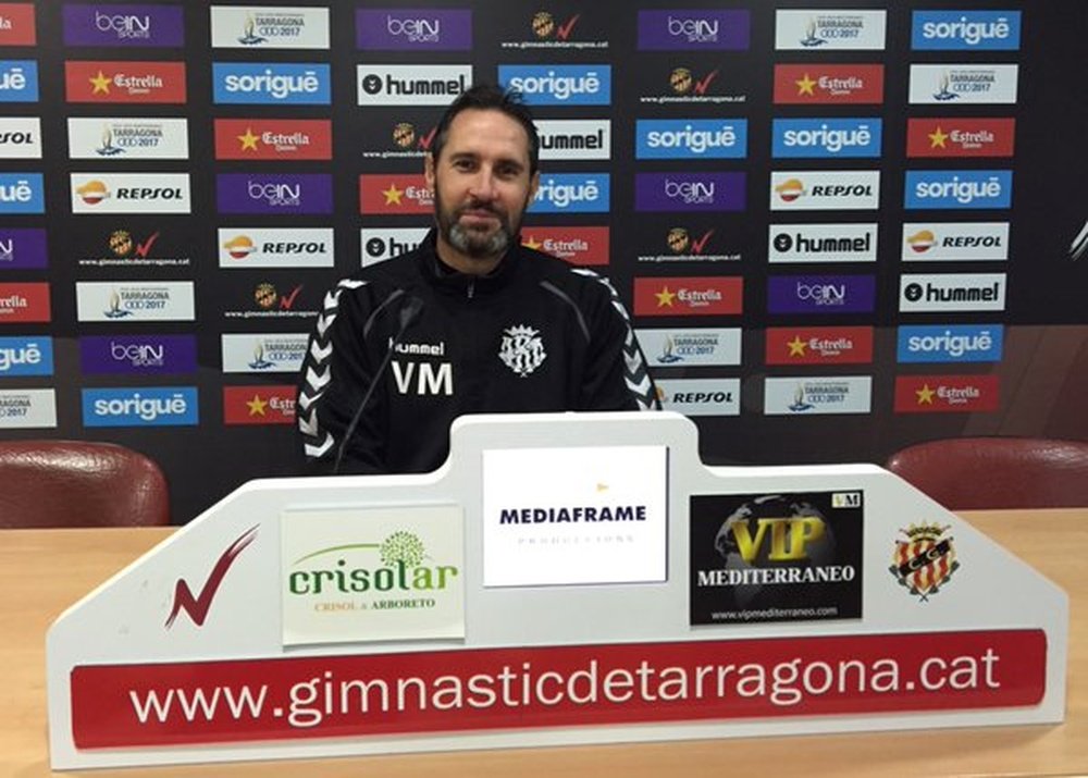 A Vicente Moreno no le preocupa el partido de Copa Catalunya. GimnasticDeTarragona