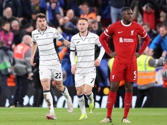 Atalanta stunned Anfield as Gianluca Scamacca scored twice in a 3-0 win on Thursday to leave Liverpool with a mountain to climb to reach the Europa League semi-finals.