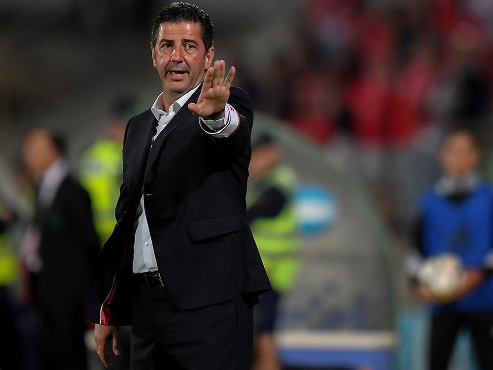 O técnico do Benfica desvalorizou o resultado, em Vila do Conde. Twitter/Maisfutebol