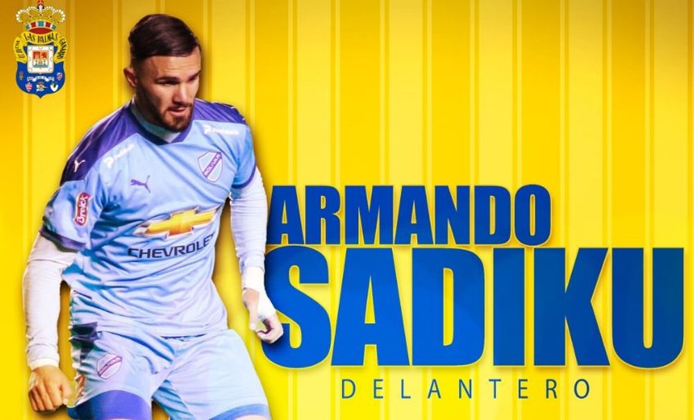 Sadiku reforzará la delantera de Las Palmas la próxima temporada. Twitter/UDLP_Oficial