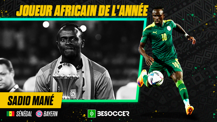 Sadio Mané élu meilleur joueur africain de l'année 2022. BeSoccer