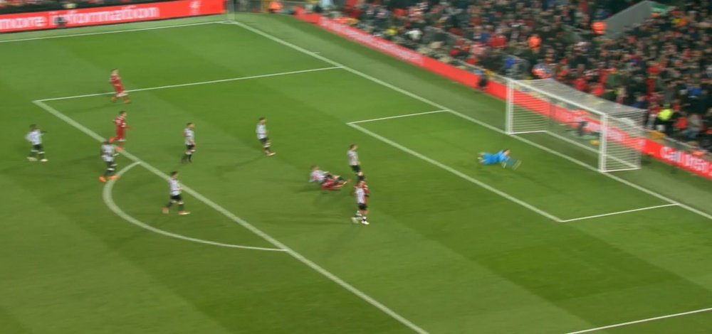 Mane made it 2-0 against the Magpies. Twitter