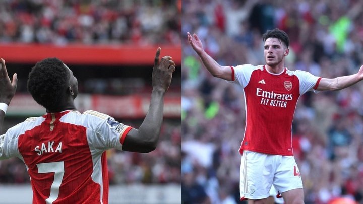 Saka admits he helped Rice join Arsenal
