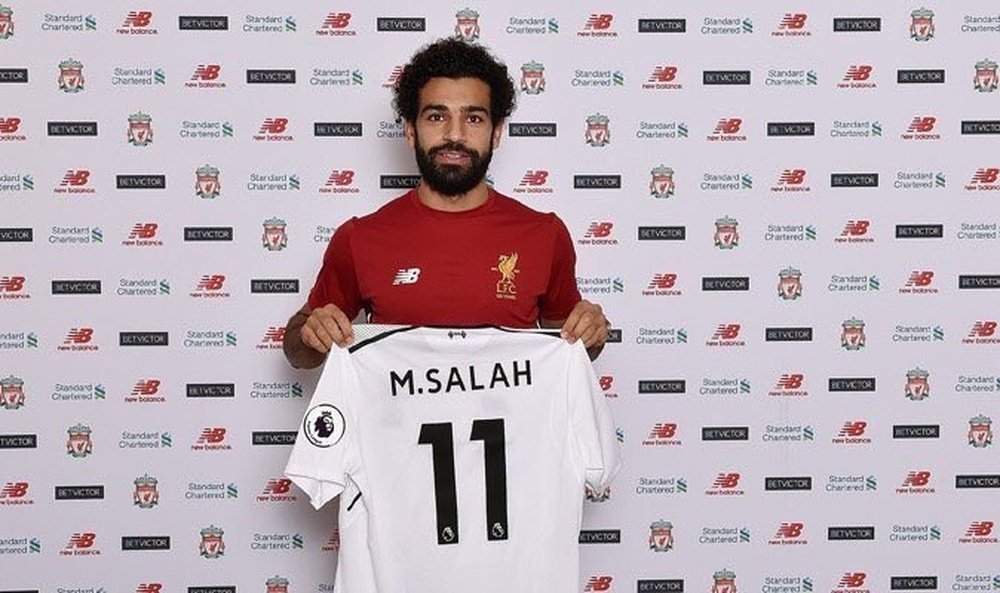 Liverpool's new appointed player Salah.Liverpool