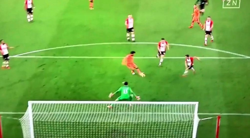 Salah swept home after Firmino's flick. SkySports
