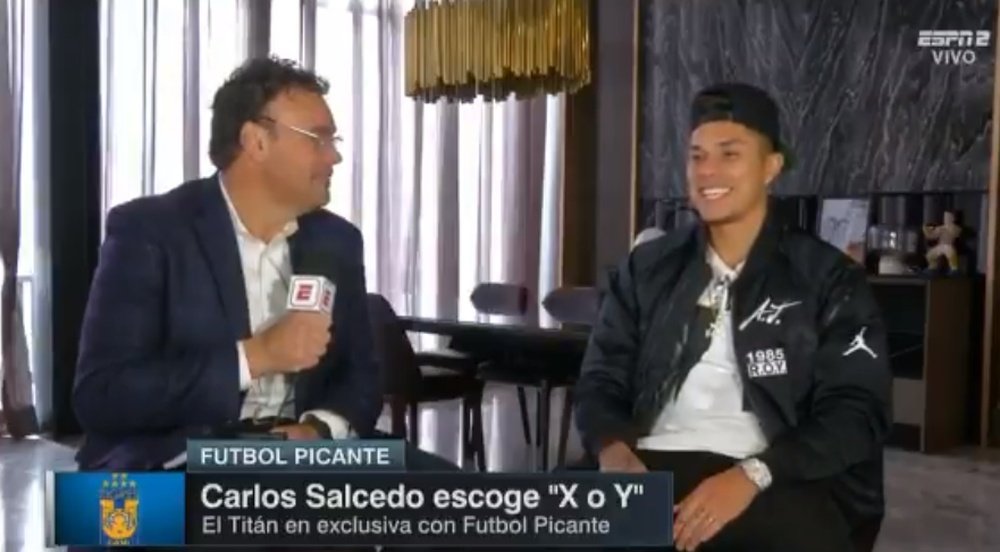 ¿Dónde jugaría Salcedo? Se 'mojó' entre Monterrey y el América. Captura/ESPN