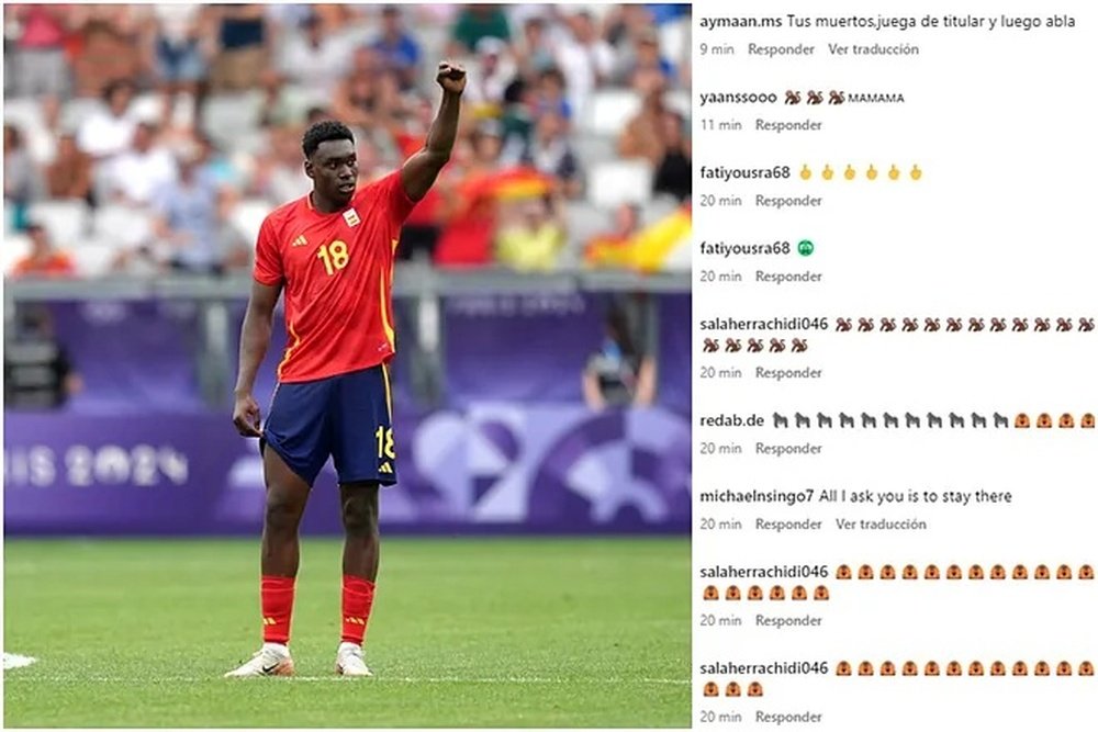 Some Morocco fans commented monkey emojis on Samu Omorodion's post. Instagram/samuomorodion