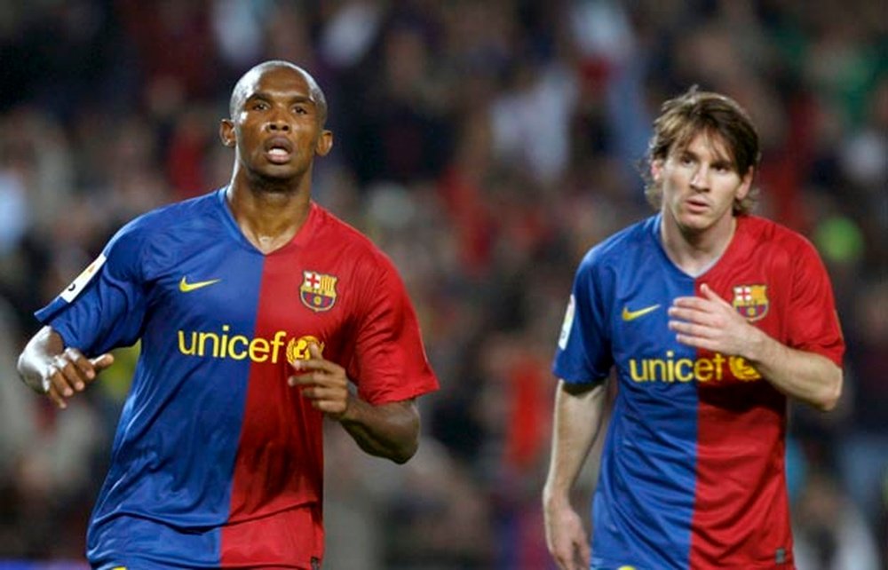 Eto'o e Messi criaram amizade no Barcelona. EFE