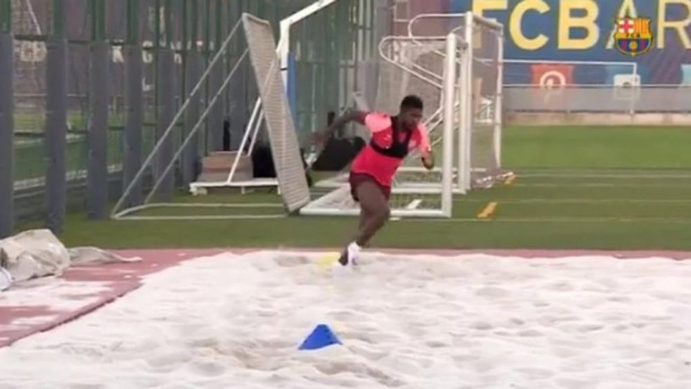 Umtiti is stepping up his recovery from injury. FCBarcelona