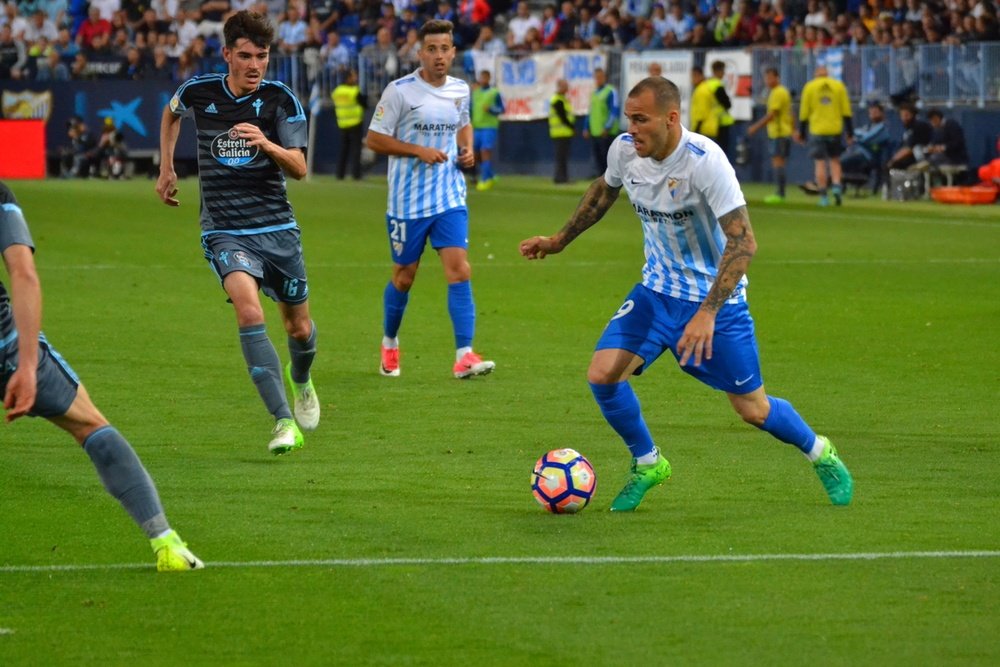 O 'Atleti' terá feito uma proposta ao Málaga pelo seu jogador Sandro. BeSoccer/AdrianBecerra