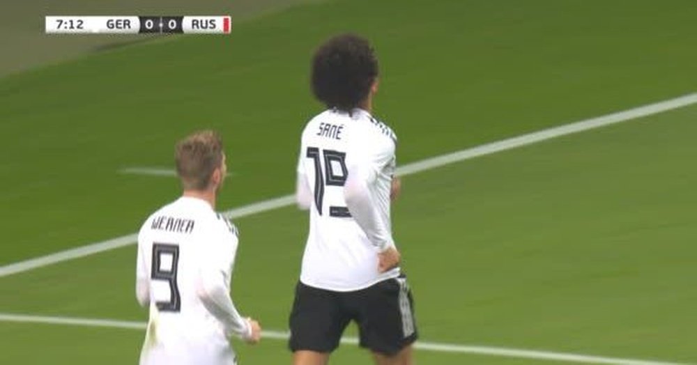 Sané slotted home from close range to out Germany ahead. CAPTURA