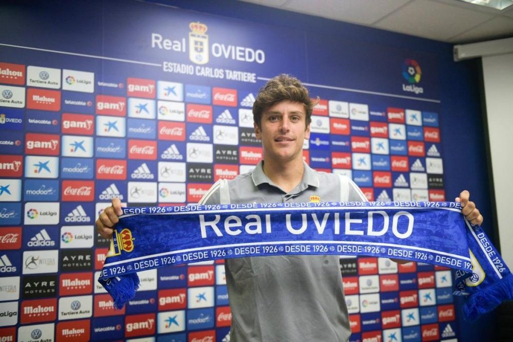 Sangalli explicó los motivos que le llevaron al Oviedo. Twitter/RealOviedo