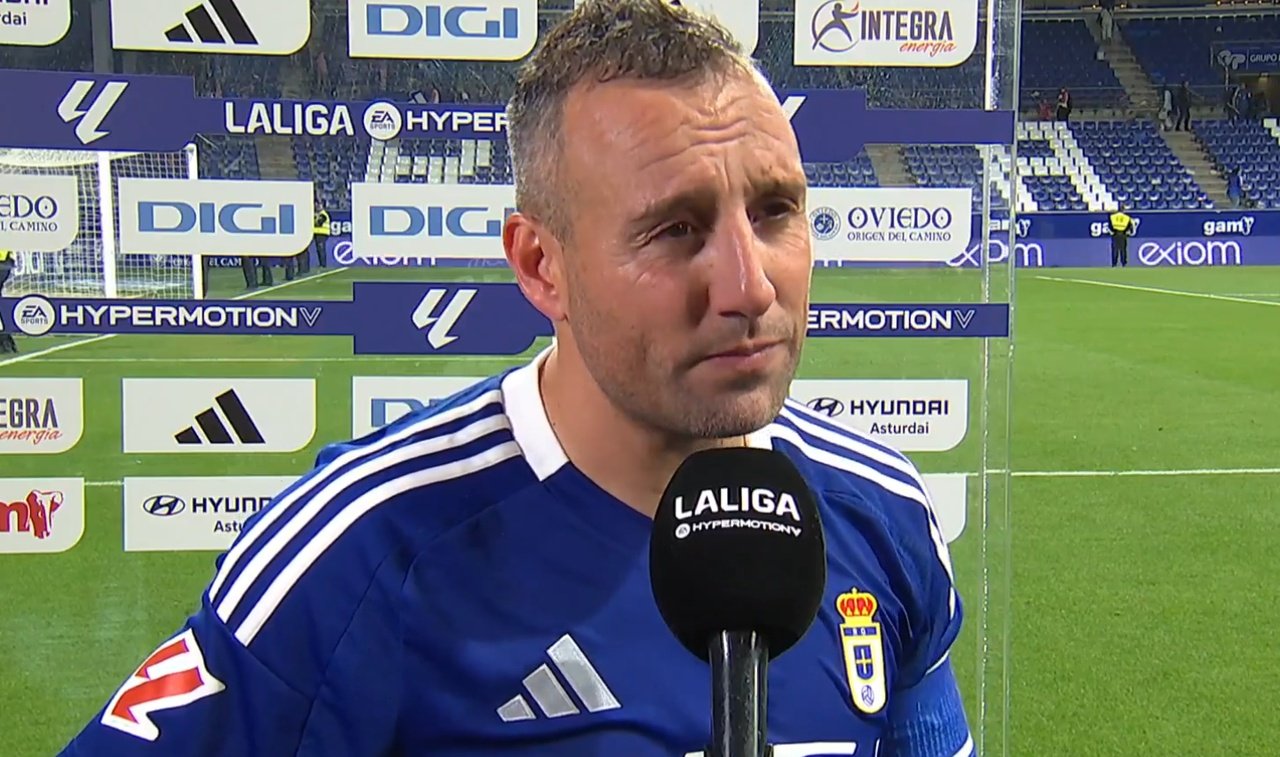 Cazorla, el héroe del Oviedo. Captura/MovistarFutbol