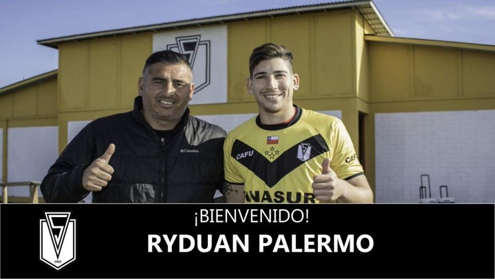 Ryduan Palermo llega hasta final de 2018. Twitter/Stgo_Morning