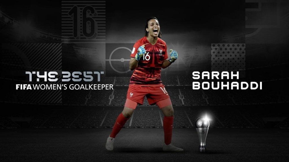 Sarah Bouhaddi, la mejor portera del 2020. Twitter/FIFAWWC