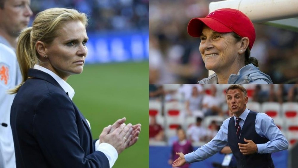 Los candidatos al 'The Best' a mejor entrenador de fútbol femenino. AFP