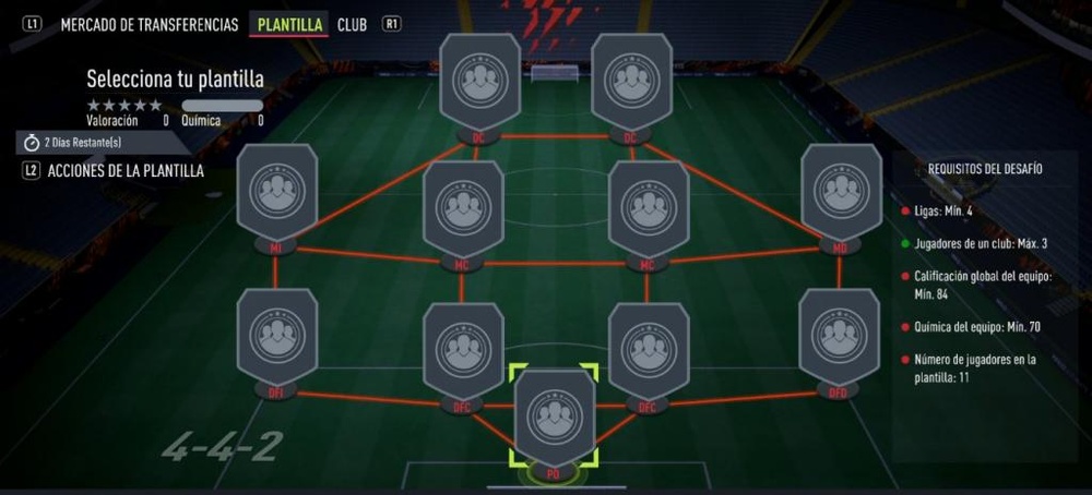 SBC 'Elabora tu plantilla' de FIFA 22. EA Sports