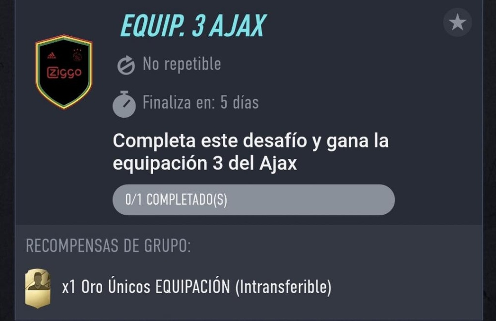 SBC 'Tercera equipación del Ajax'. EA Sports