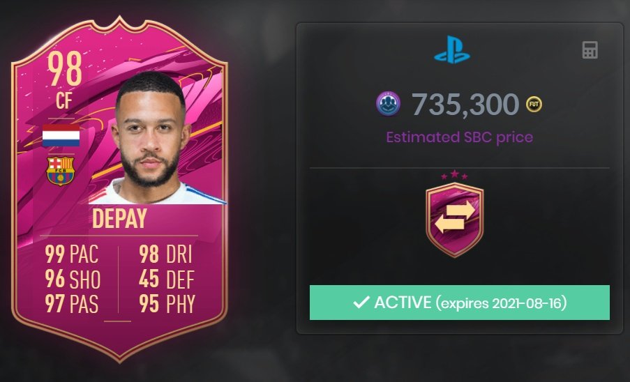 Fifa 21 ¿merece La Pena El Sbc De Memphis Depay Futties Soluciones A