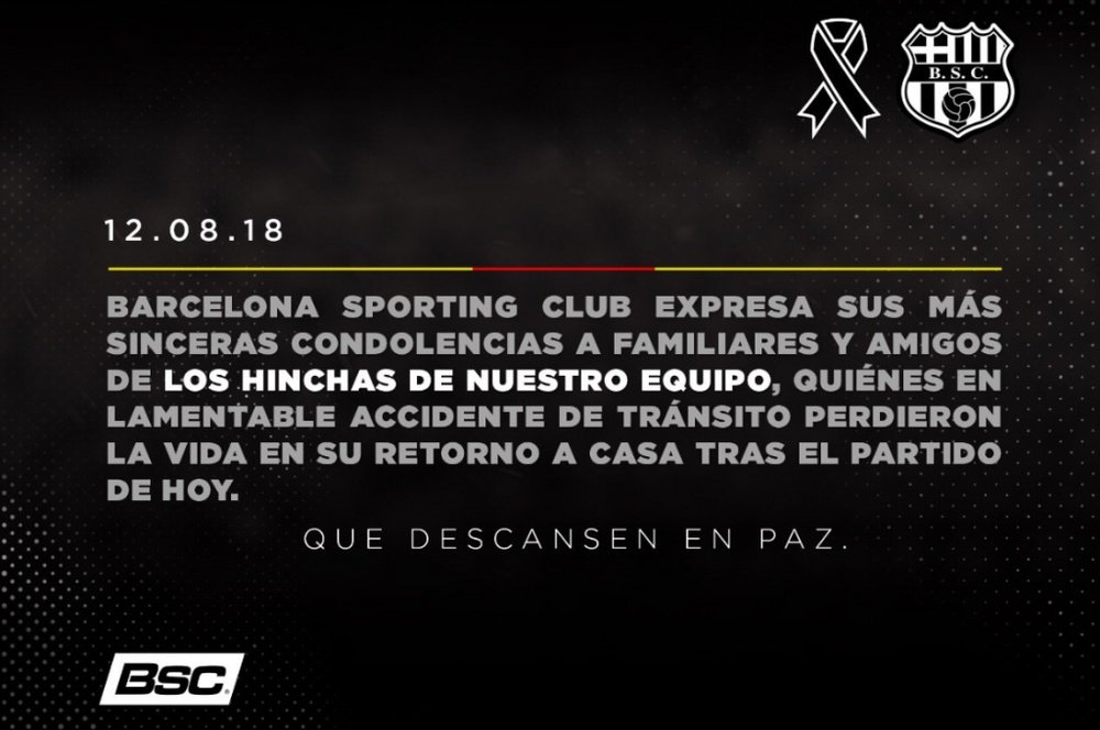 13 people have been confirmed dead. Twitter/BarcelonaSC