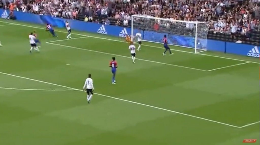 Schlupp scores for Crystal Palace against Fulham. Captura