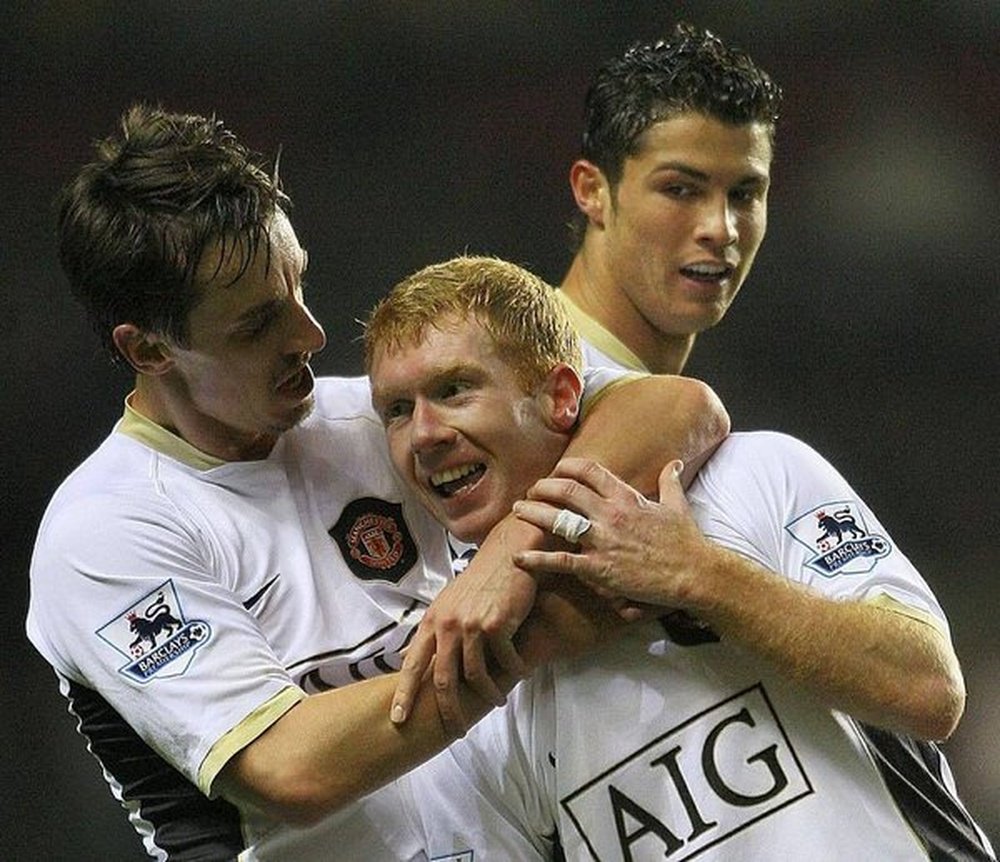 Neville had serious doubts about Scholes' football future in their academy days. TWITTER