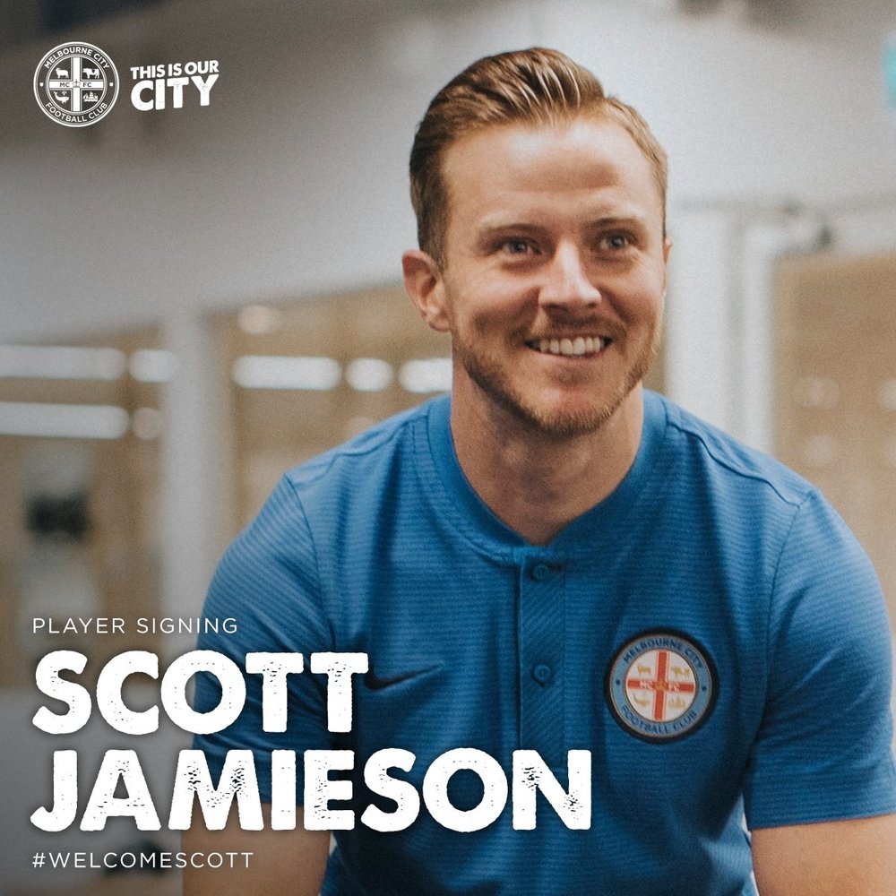 Scott Jamieson, presentado como nuevo jugador del Melbourne City. MelbourneCity
